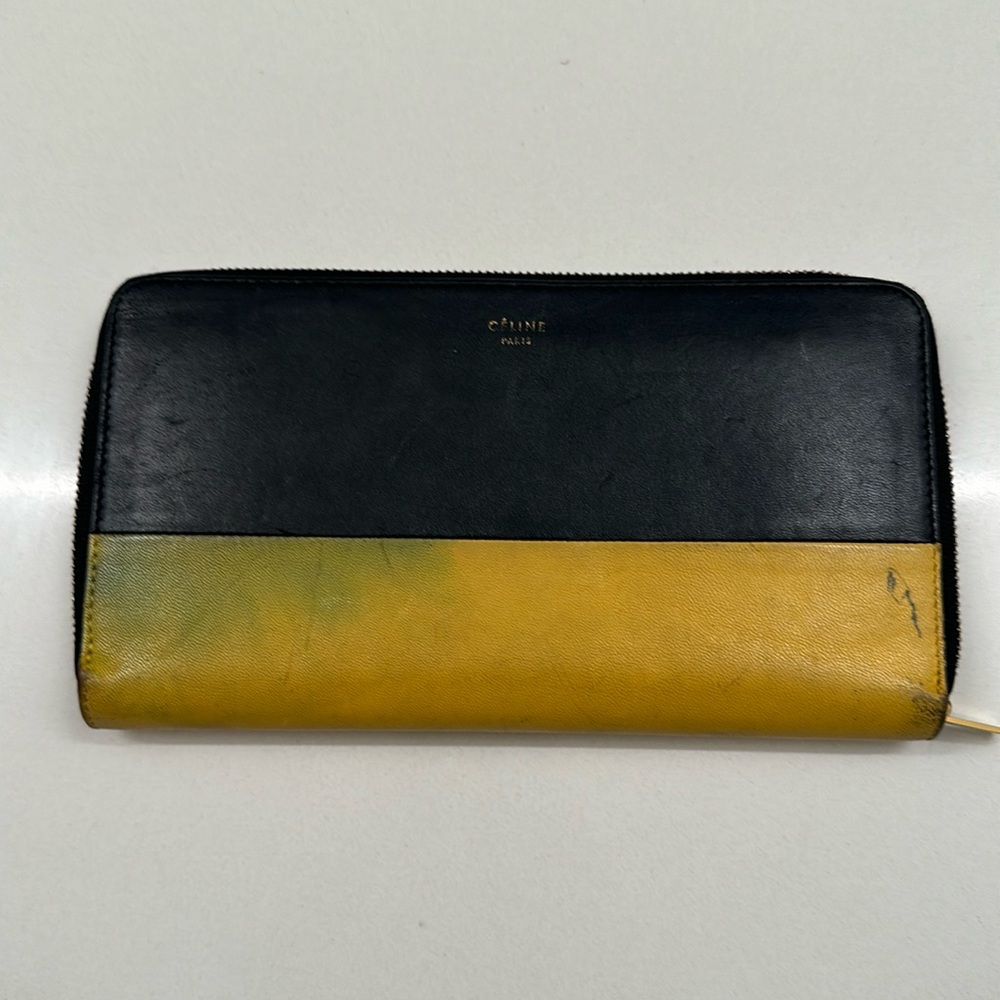 Authentic Celine Zippy / Zipped Wallet - Black